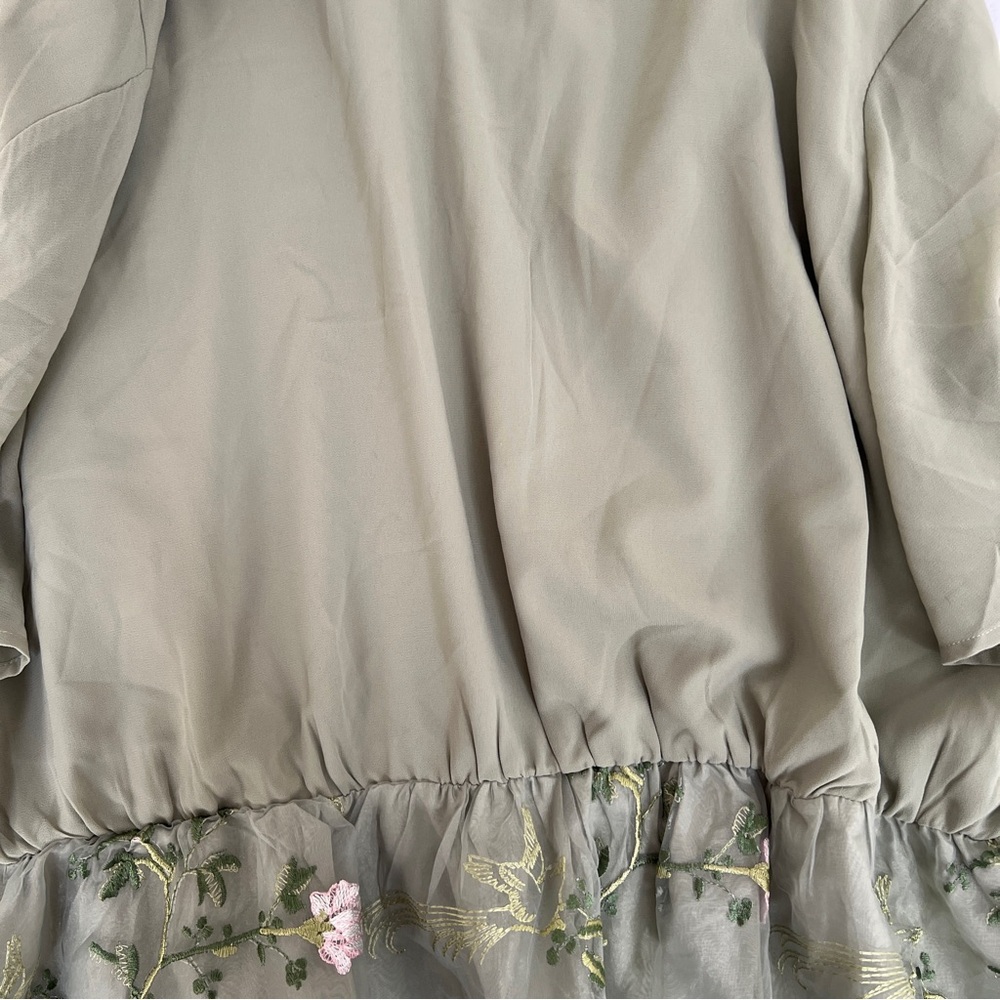 BloomChic Floral Print Midi/Maxi Dress US 22-24 Green Pockets Fairy Whimsical - Picture 7 of 9